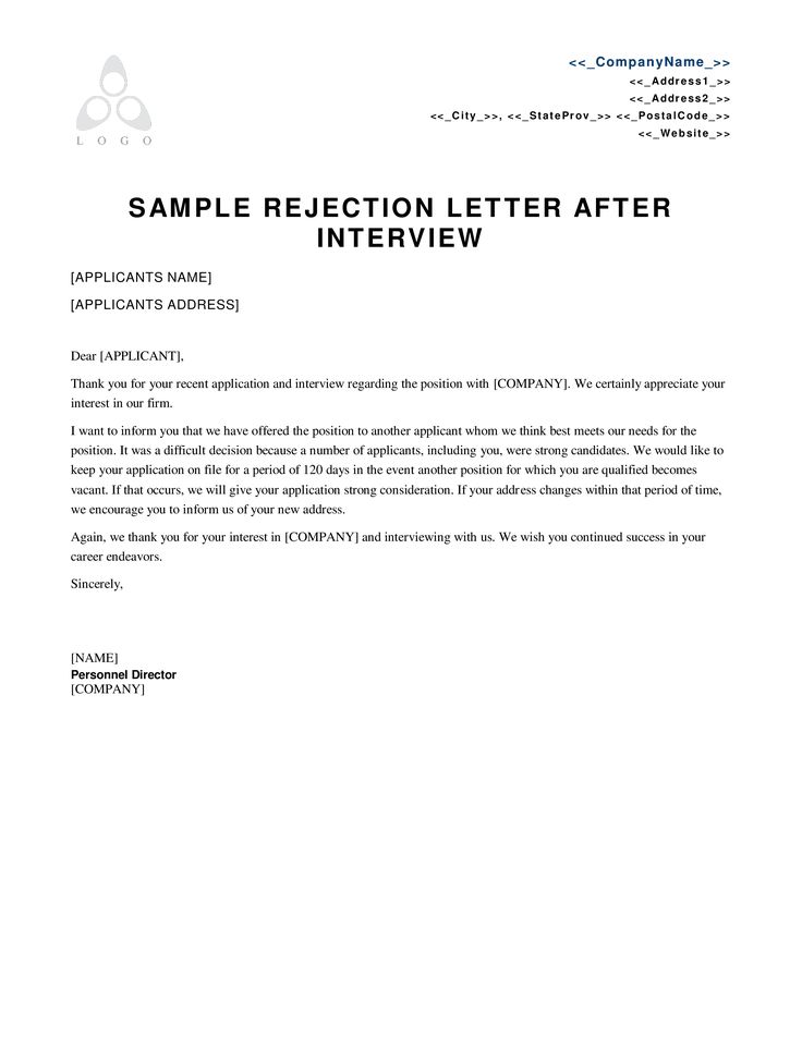 Detail Rejection Letter Template Nomer 10