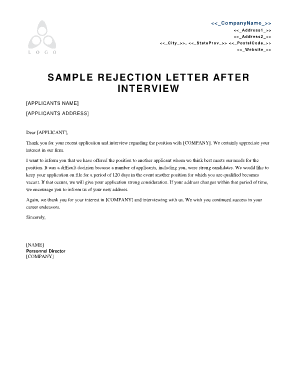 Detail Rejection Letter Template Nomer 24