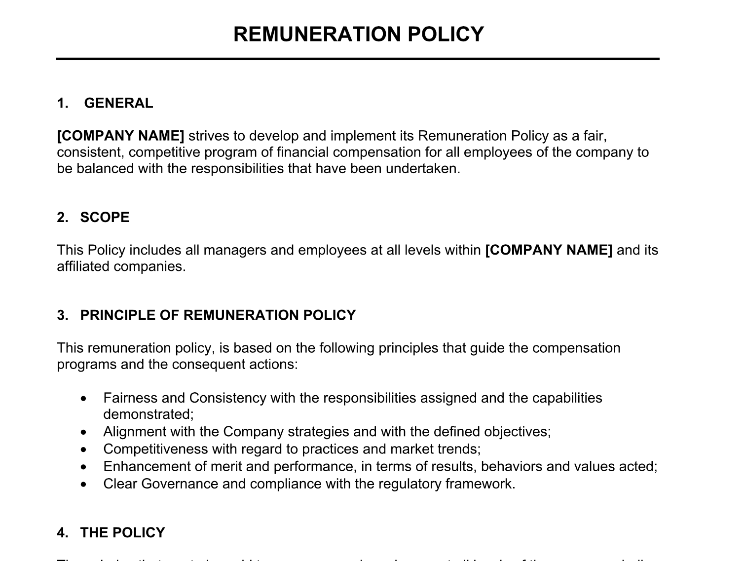 Detail Remuneration Policy Template Nomer 6