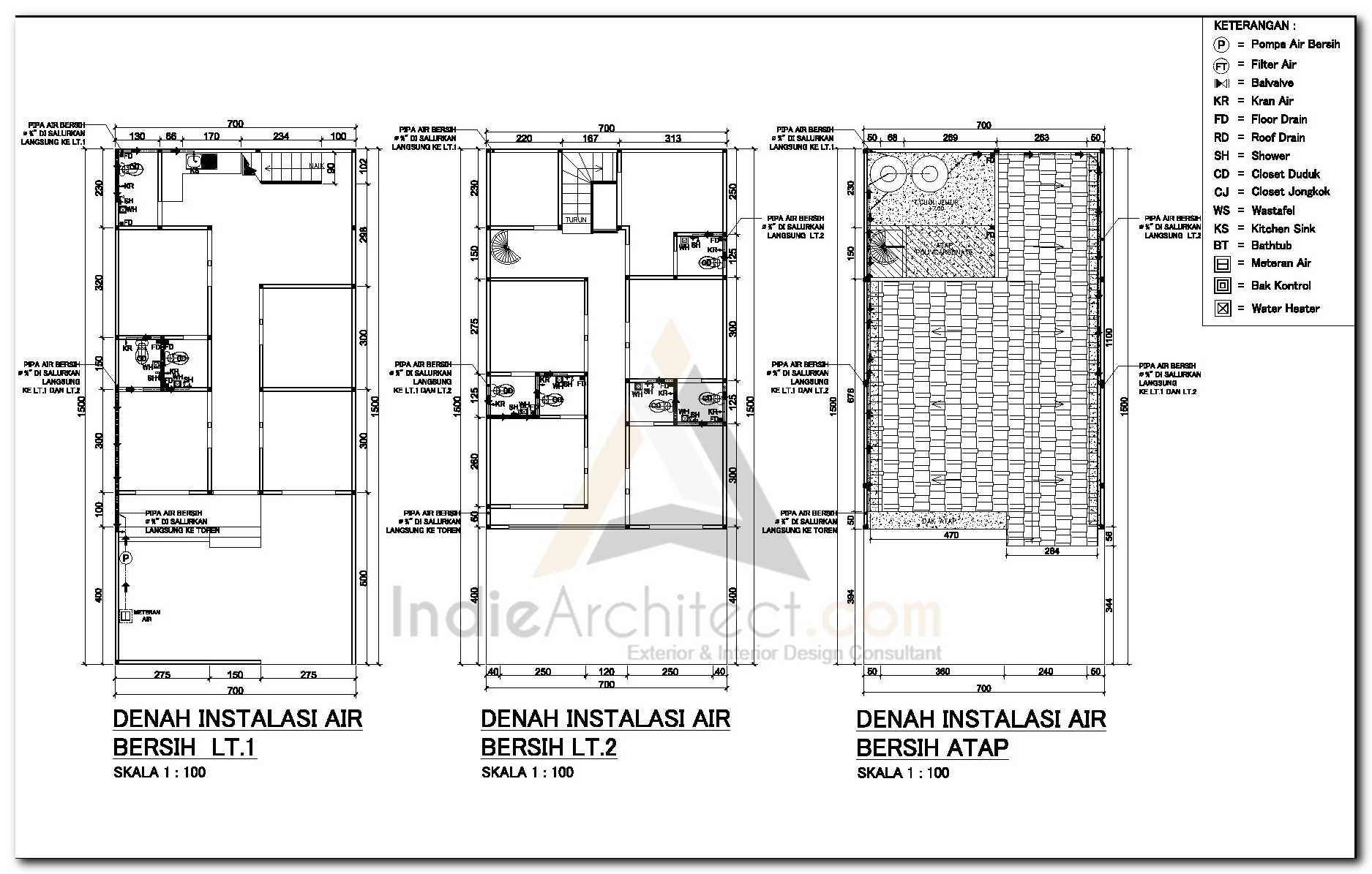 Detail Rencana Air Bersih Apartemen Dwg Gambar Kerja Bangunan Nomer 10