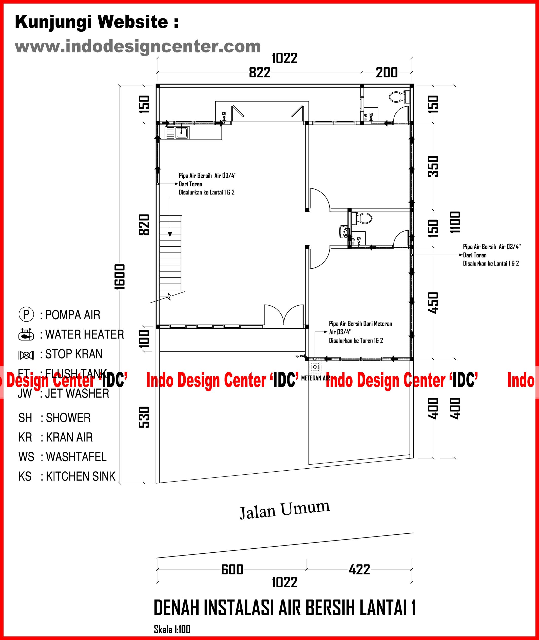 Detail Rencana Air Bersih Apartemen Dwg Gambar Kerja Bangunan Nomer 4