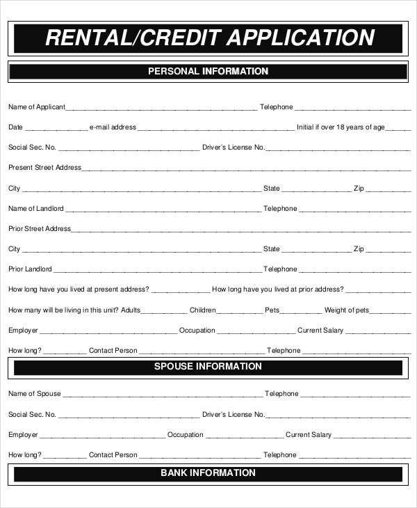 Detail Rental Application Form Template Nomer 39