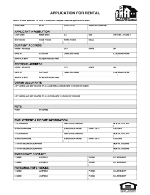 Detail Rental Application Form Template Nomer 44