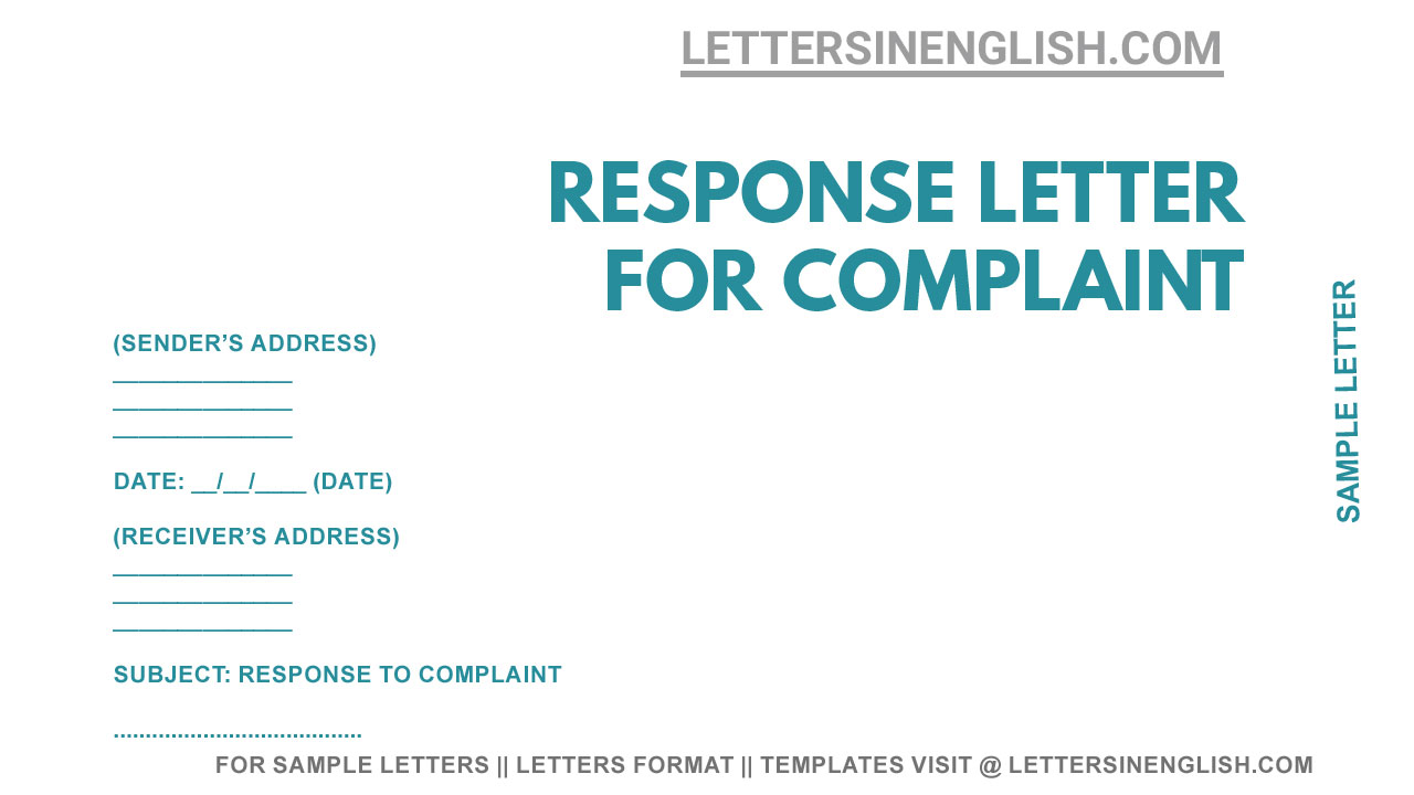 Detail Reply To Complaint Letter Template Nomer 16