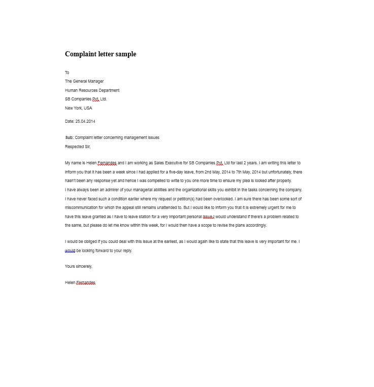 Detail Reply To Complaint Letter Template Nomer 27