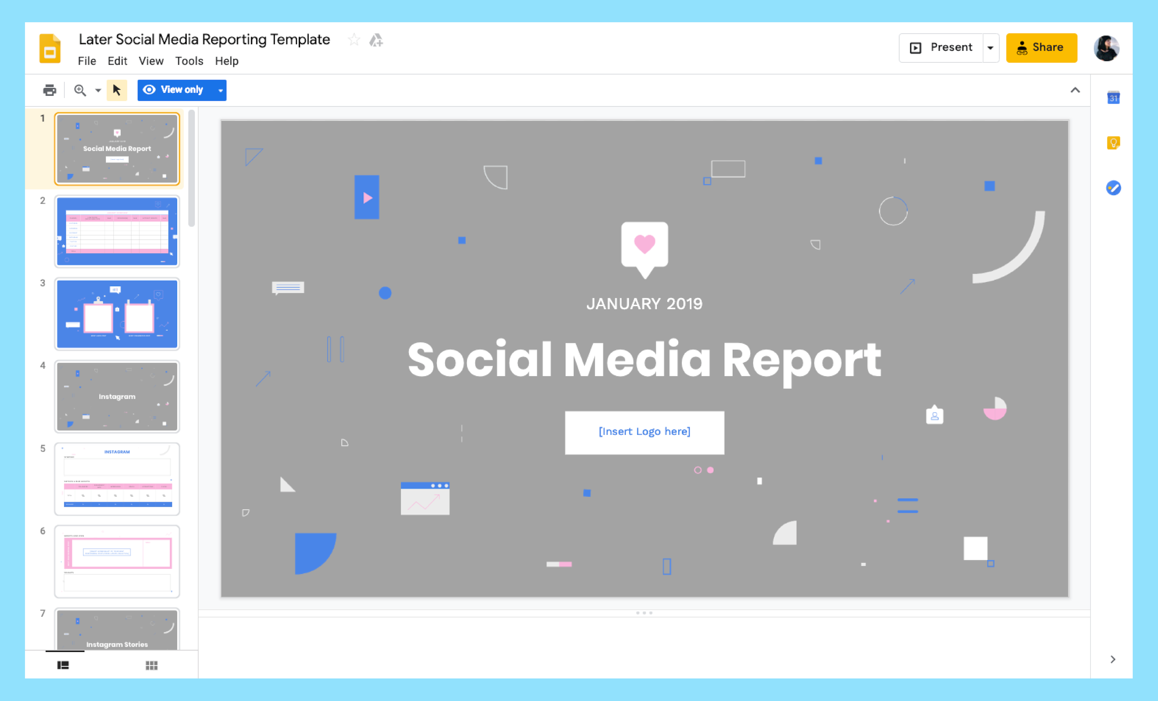 Detail Report Social Media Template Nomer 15