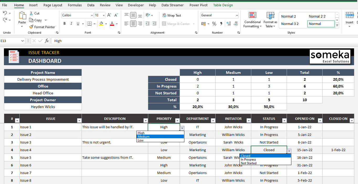 Detail Report Tracker Excel Template Nomer 11