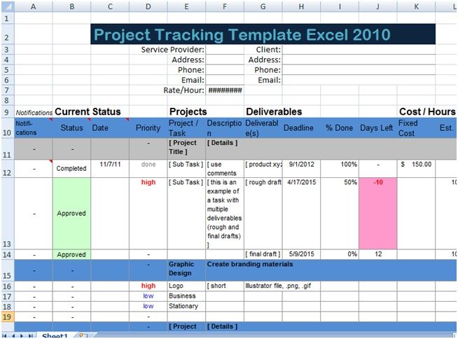 Detail Report Tracker Excel Template Nomer 16