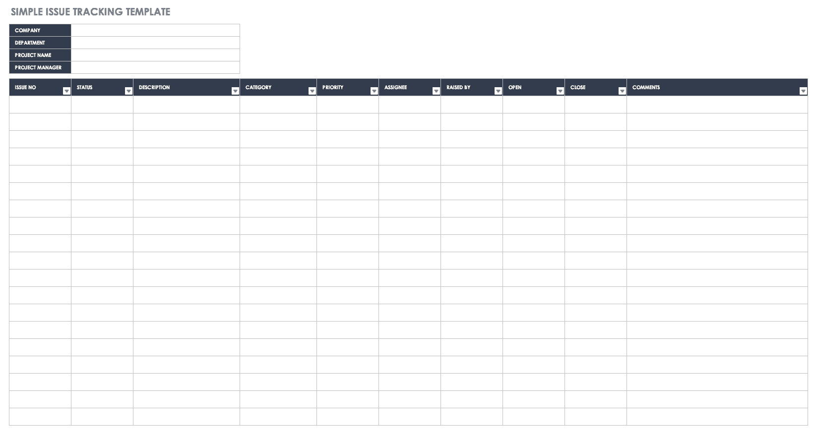 Detail Report Tracker Excel Template Nomer 8