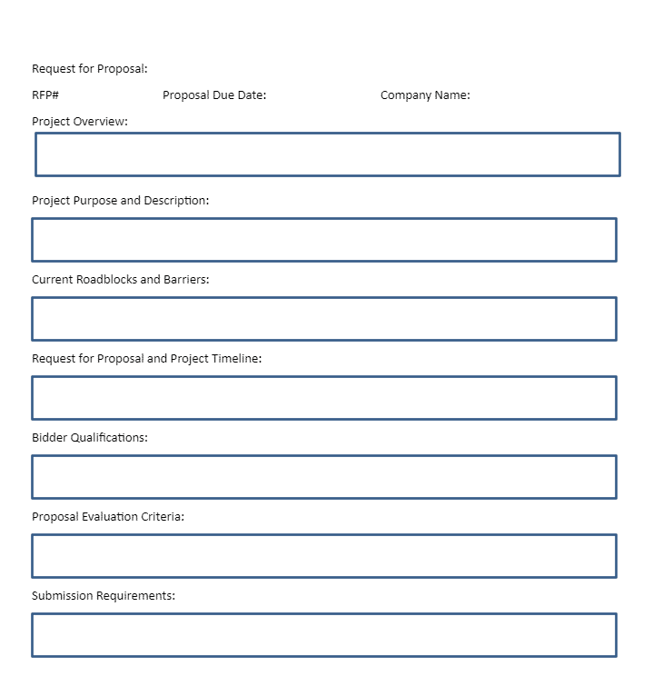 Detail Request For Proposal Evaluation Template Nomer 13