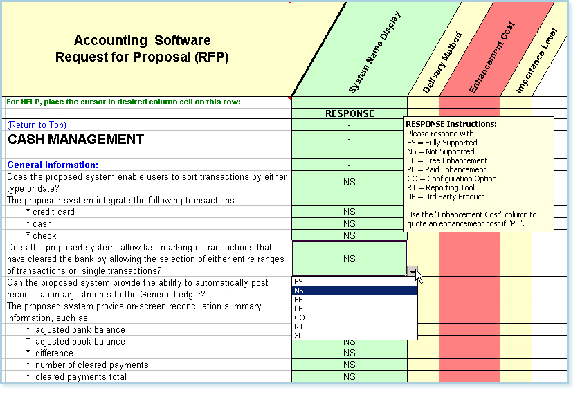 Detail Request For Proposal Evaluation Template Nomer 18