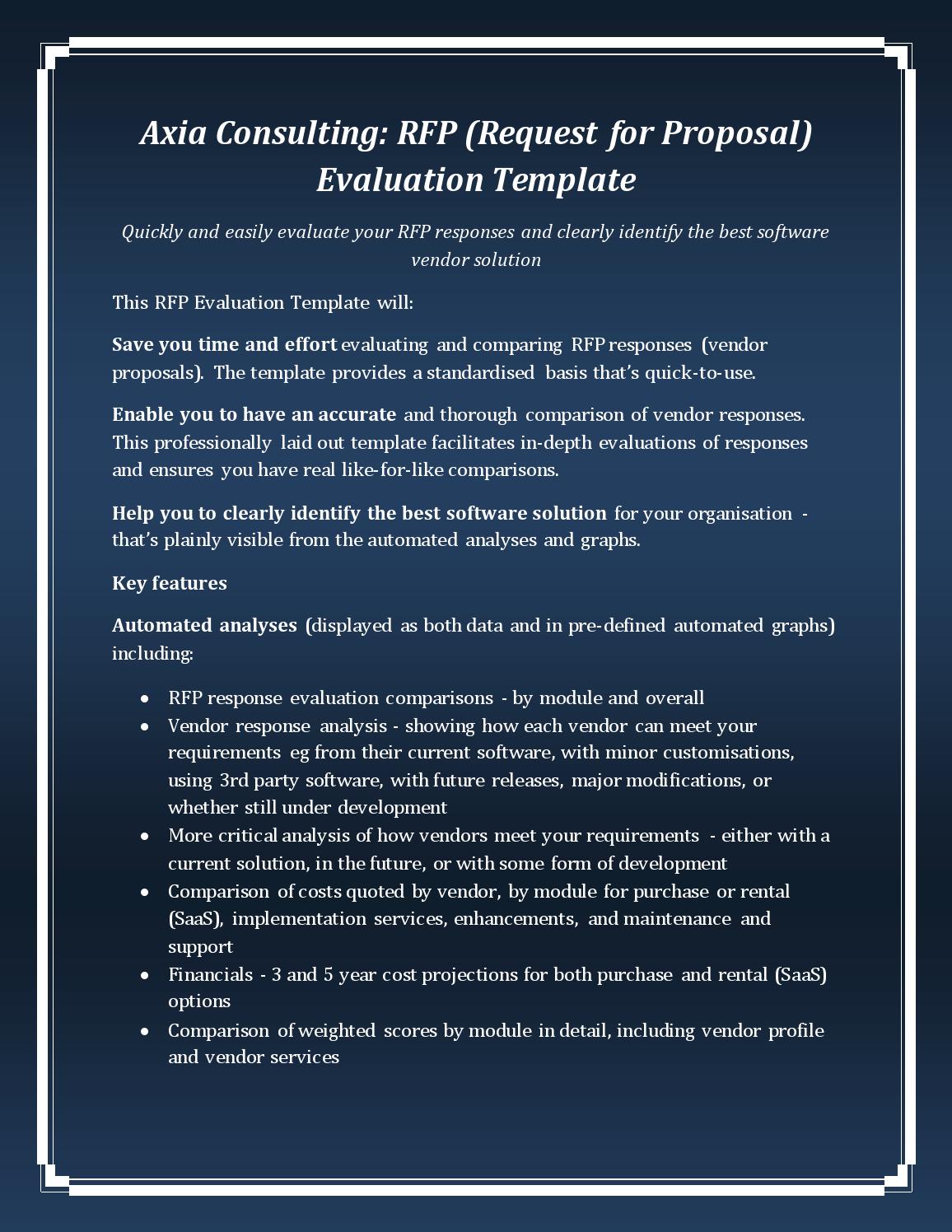 Detail Request For Proposal Evaluation Template Nomer 19