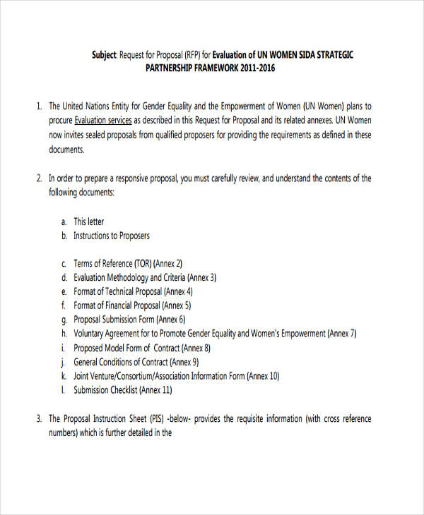 Detail Request For Proposal Evaluation Template Nomer 28