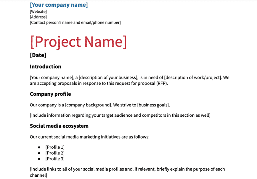Detail Request For Proposal Evaluation Template Nomer 37