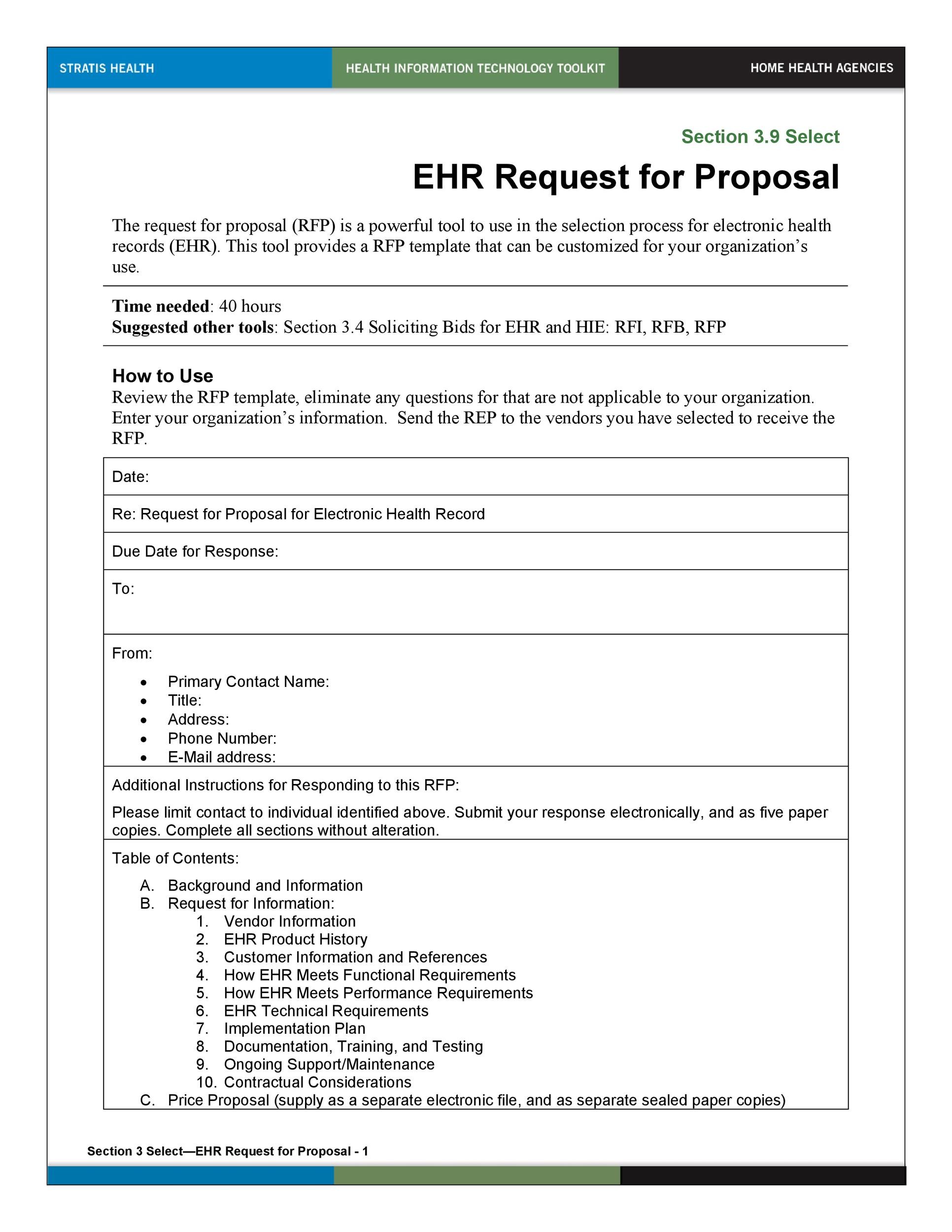 Detail Request For Proposal Evaluation Template Nomer 5
