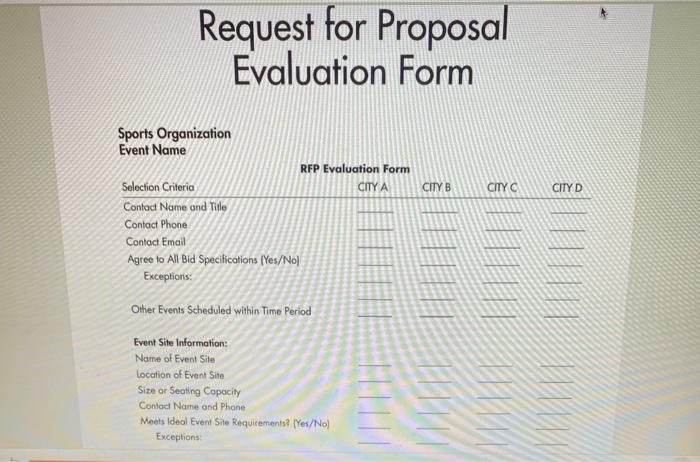 Detail Request For Proposal Evaluation Template Nomer 38