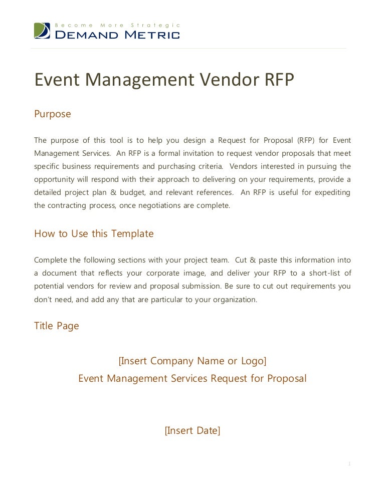 Detail Request For Proposal Evaluation Template Nomer 47