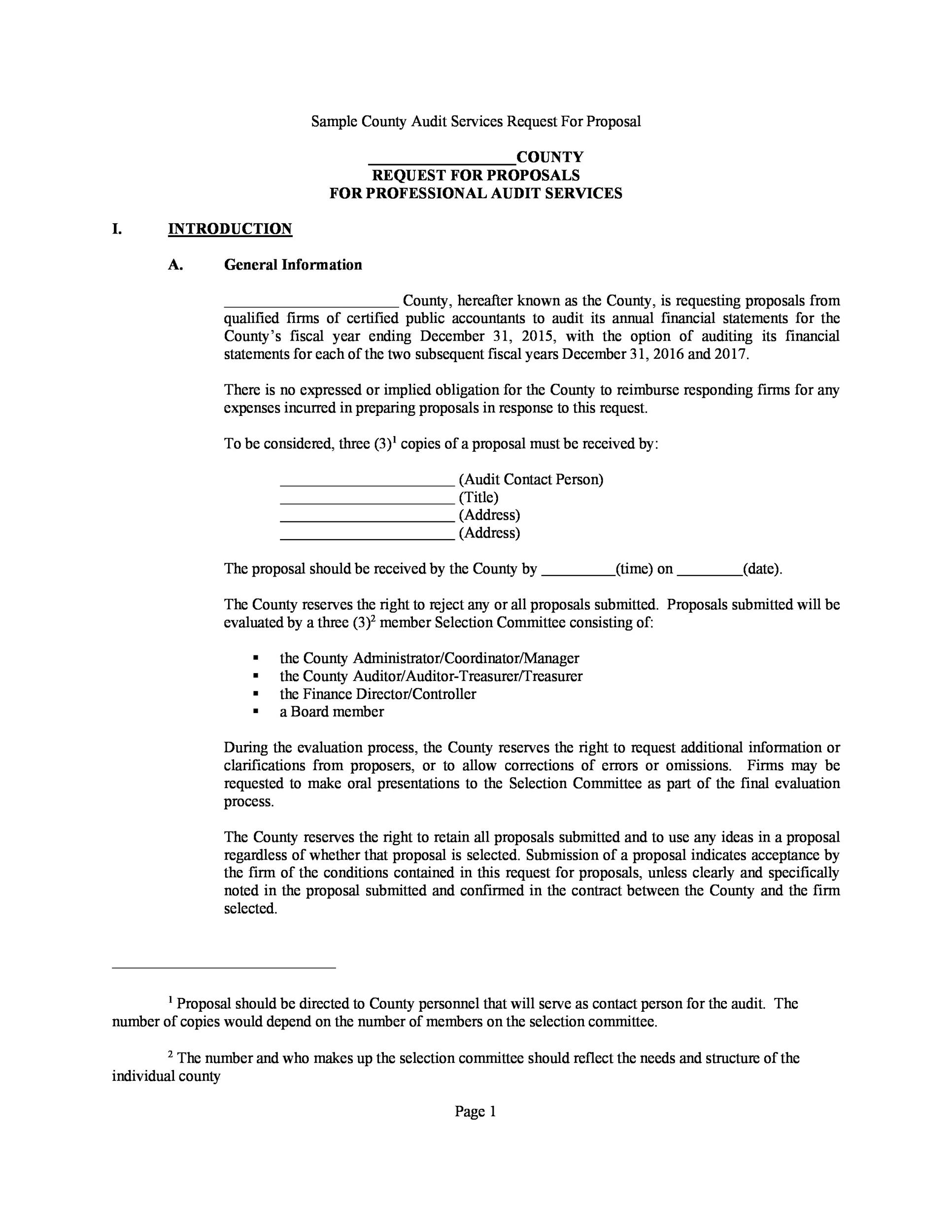 Detail Request For Proposal Evaluation Template Nomer 54