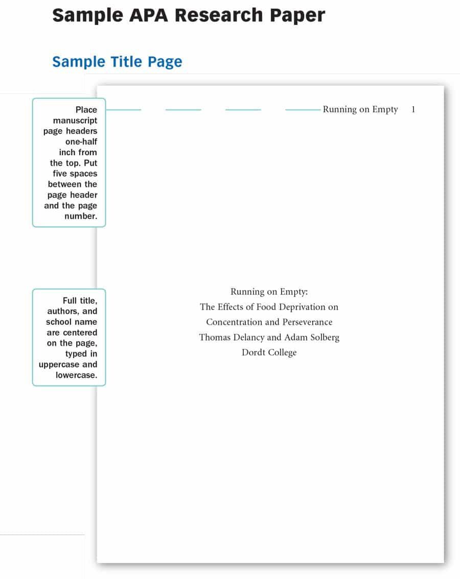 Detail Research Paper Template Apa Style Nomer 9