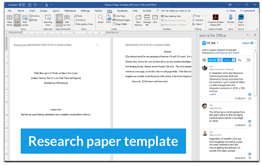 Detail Research Paper Template Apa Style Nomer 41