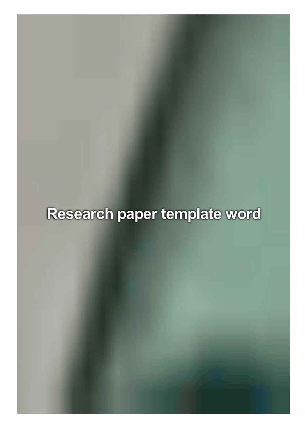 Detail Research Paper Template Word Nomer 30