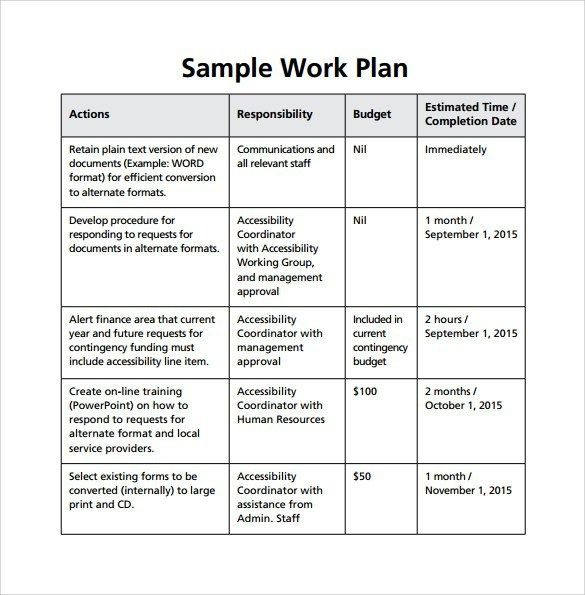 Detail Research Work Plan Template Nomer 21