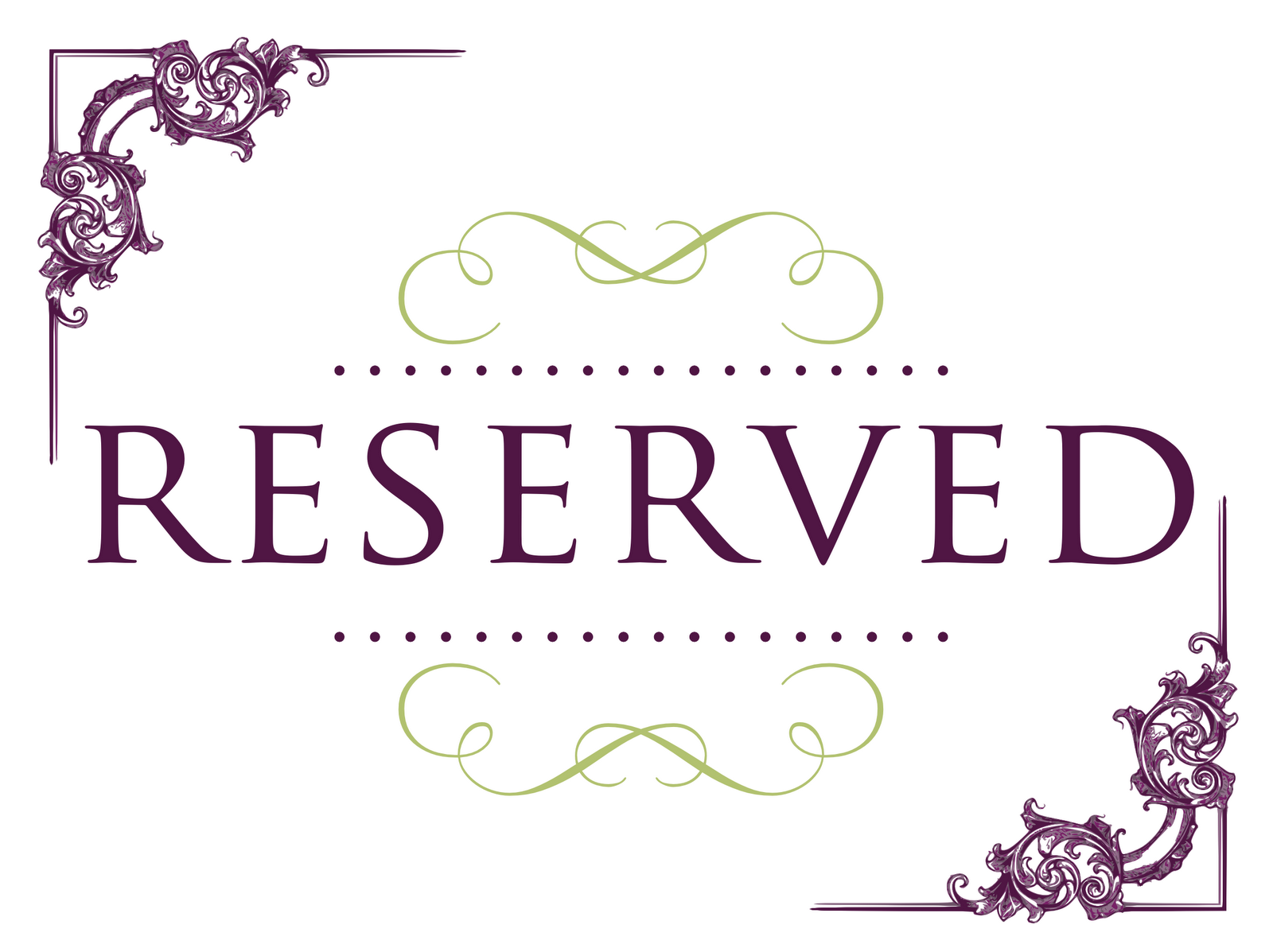 Detail Reserved Table Signs Template Nomer 22