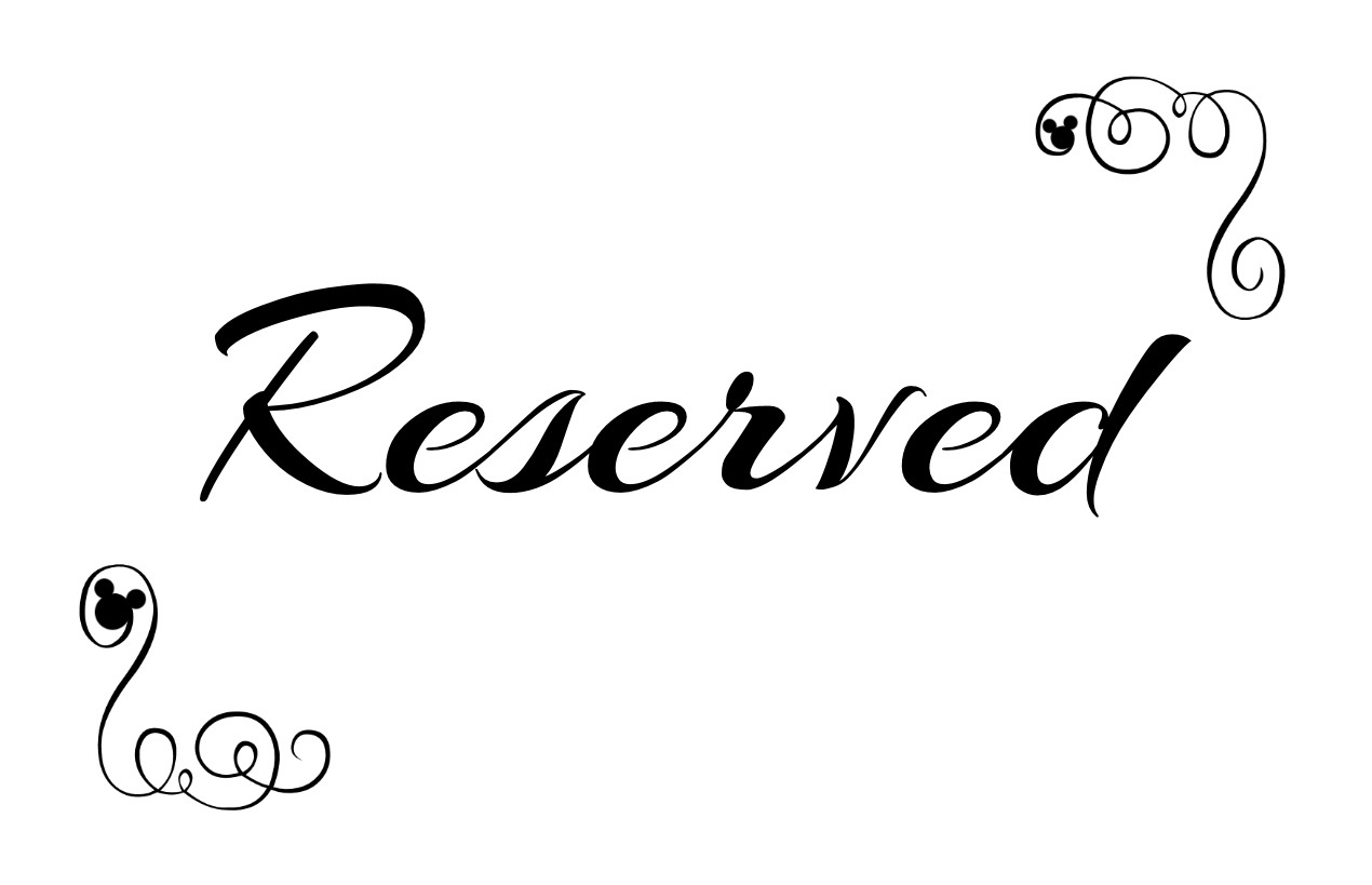 Detail Reserved Table Signs Template Nomer 5