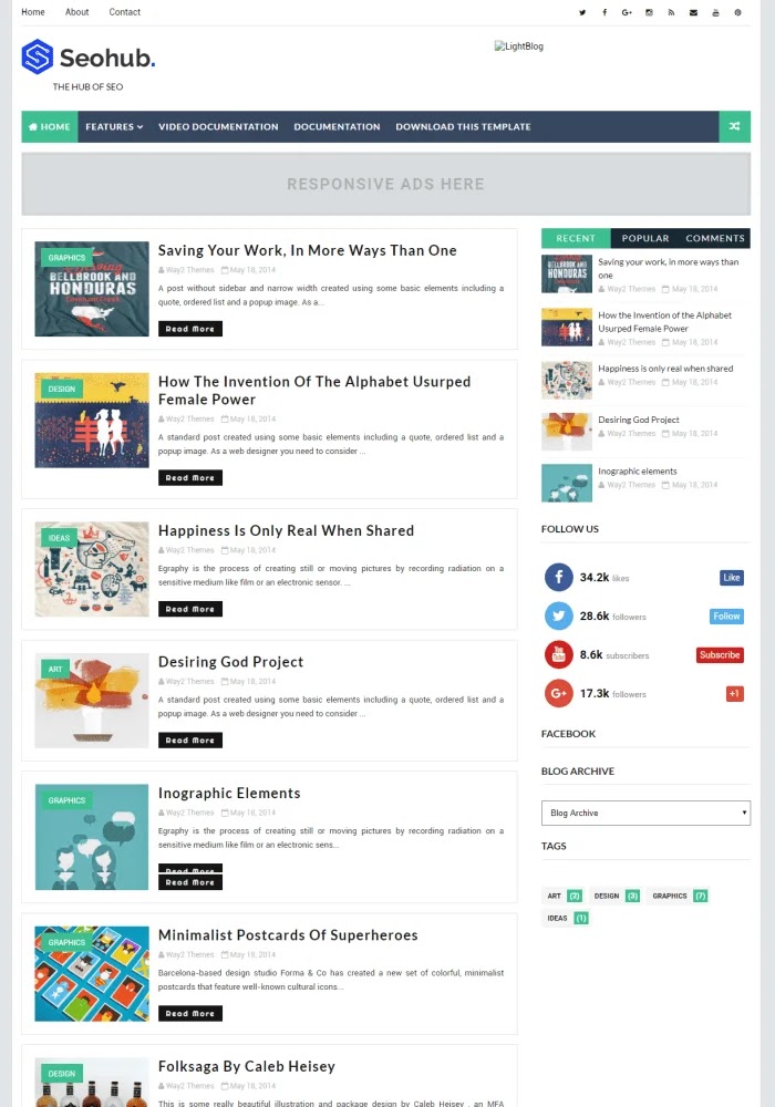 Detail Responsive Blogger Template 2019 Nomer 15