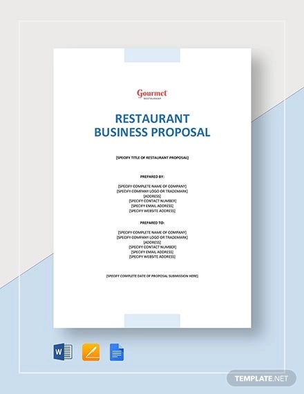 Detail Restaurant Business Proposal Template Nomer 2