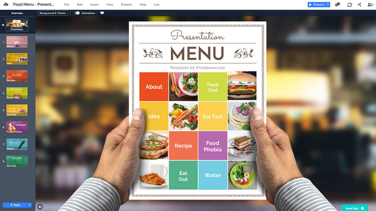 Detail Restaurant Menu Powerpoint Template Nomer 15