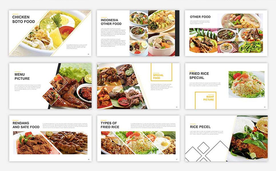 Detail Restaurant Menu Powerpoint Template Nomer 19