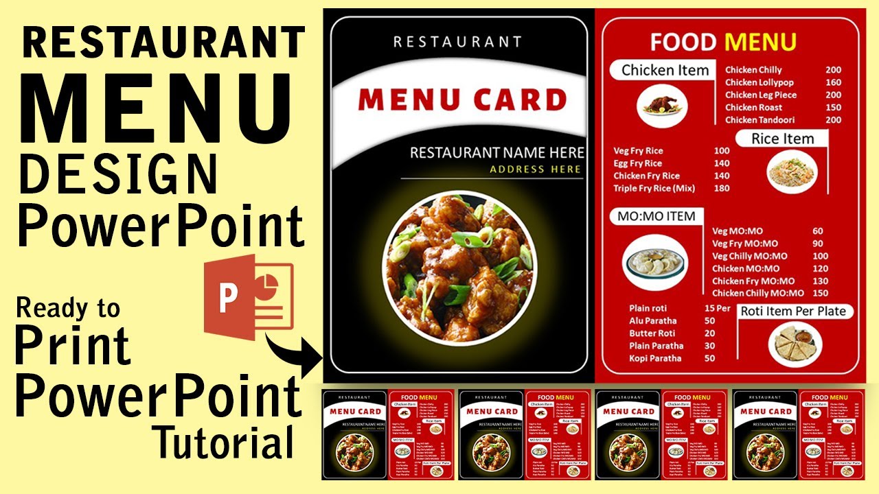 Detail Restaurant Menu Powerpoint Template Nomer 28