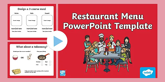 Detail Restaurant Menu Powerpoint Template Nomer 35