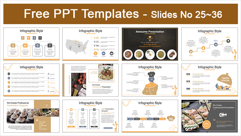 Detail Restaurant Menu Powerpoint Template Nomer 42