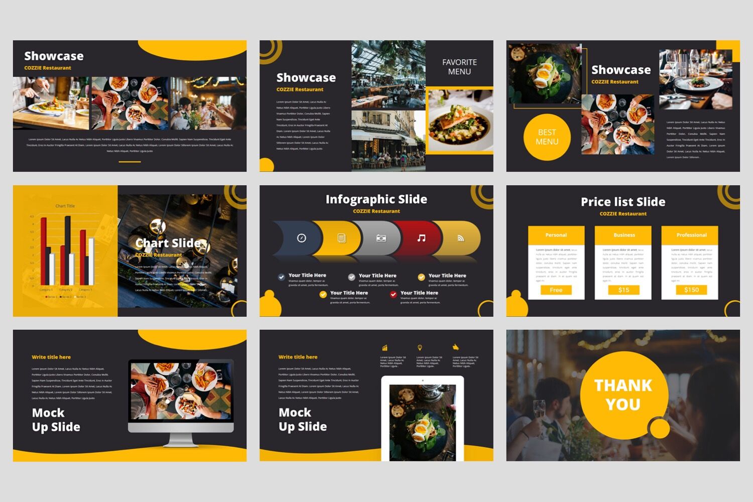 Detail Restaurant Menu Powerpoint Template Nomer 46