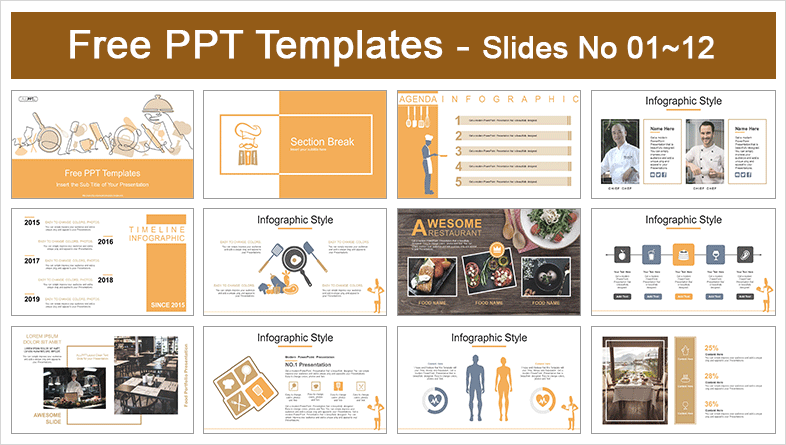 Detail Restaurant Menu Powerpoint Template Nomer 47