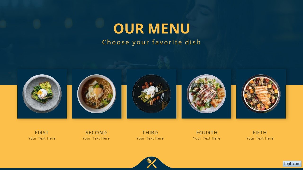 Detail Restaurant Menu Powerpoint Template Nomer 7