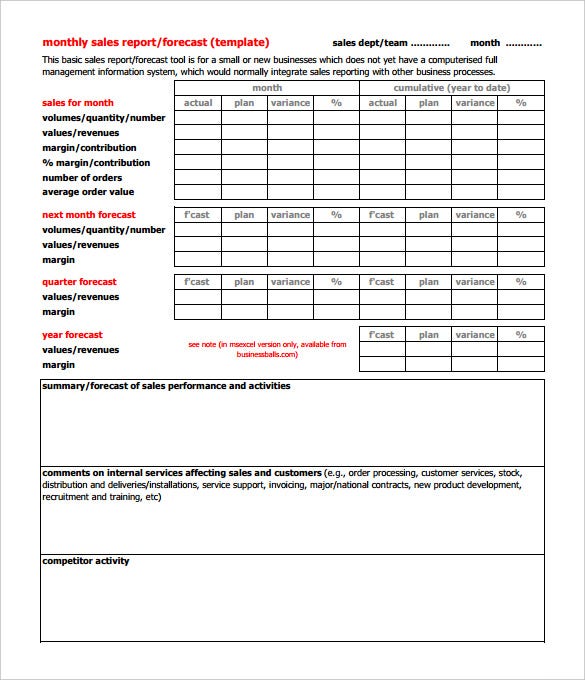 Detail Restaurant Monthly Report Template Nomer 18