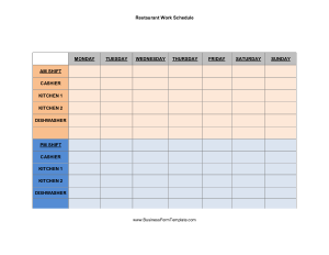 Detail Restaurant Work Schedule Template Nomer 15