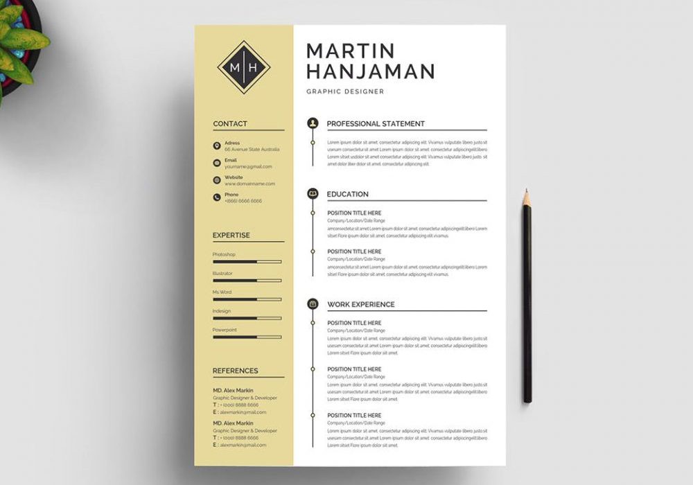 Detail Resume 2020 Template Nomer 34