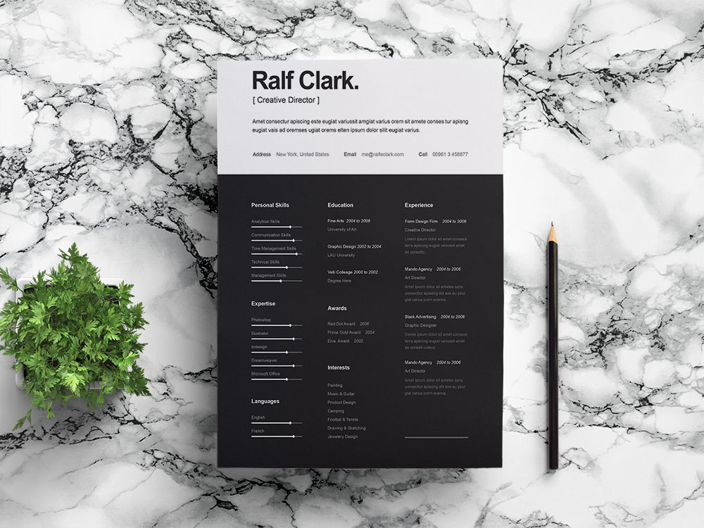 Detail Resume 2020 Template Nomer 47