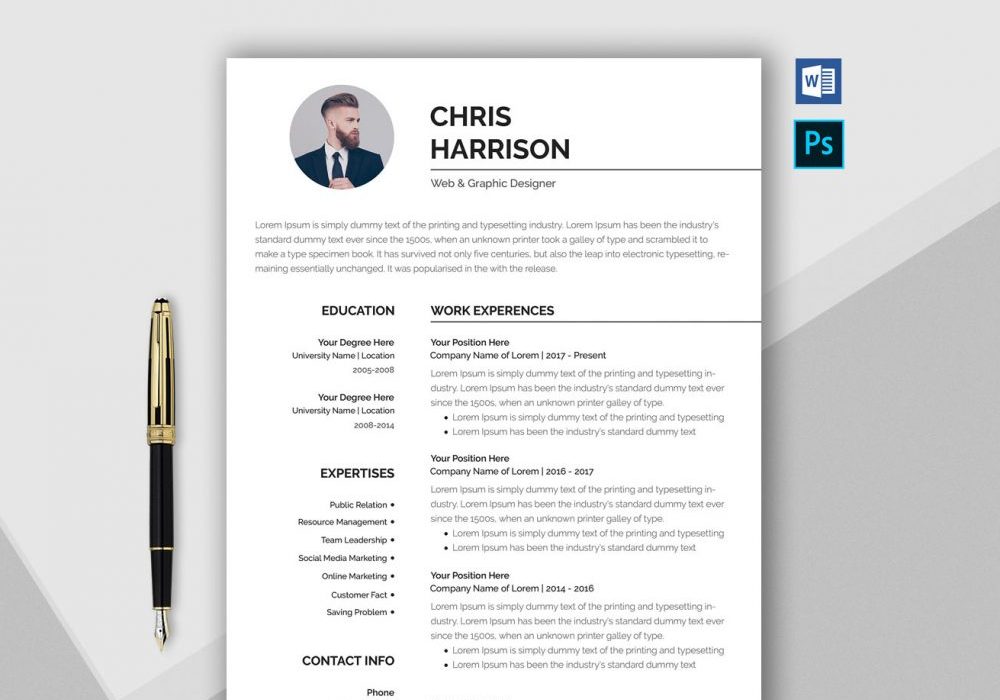 Detail Resume 2020 Template Nomer 49