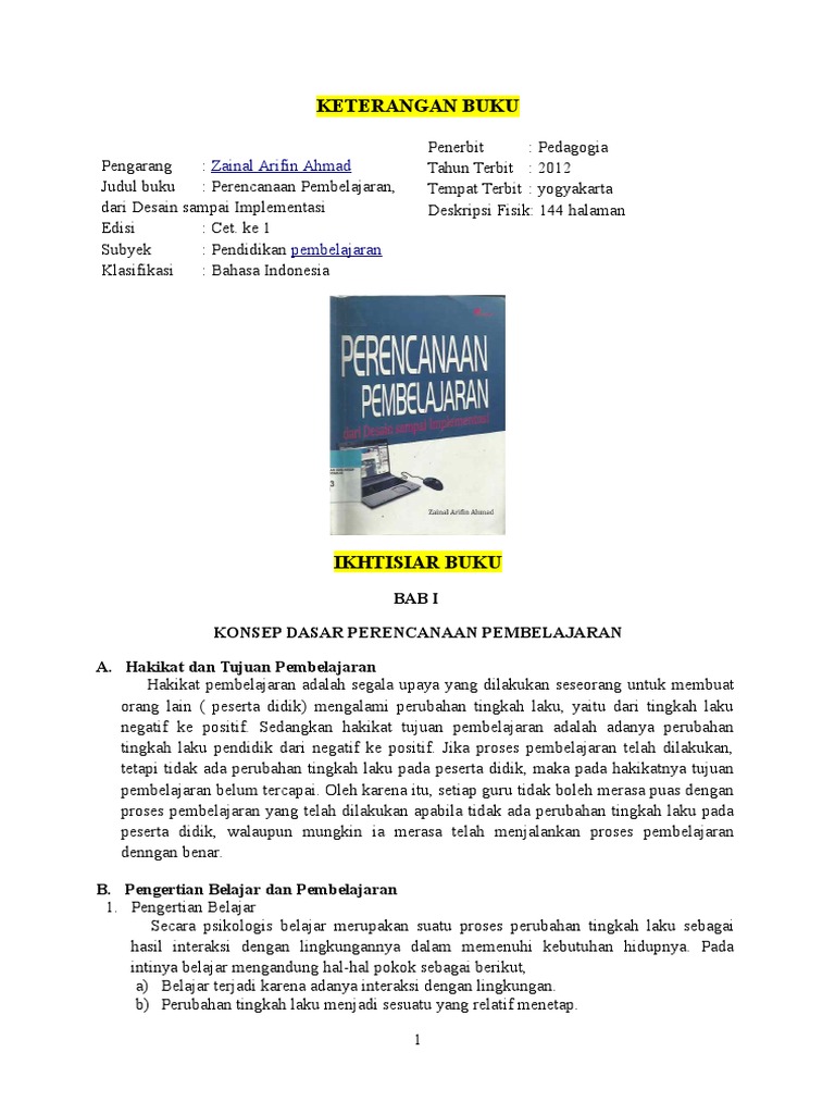 Detail Resume Buku Perencanaan Pendidikan Nomer 2