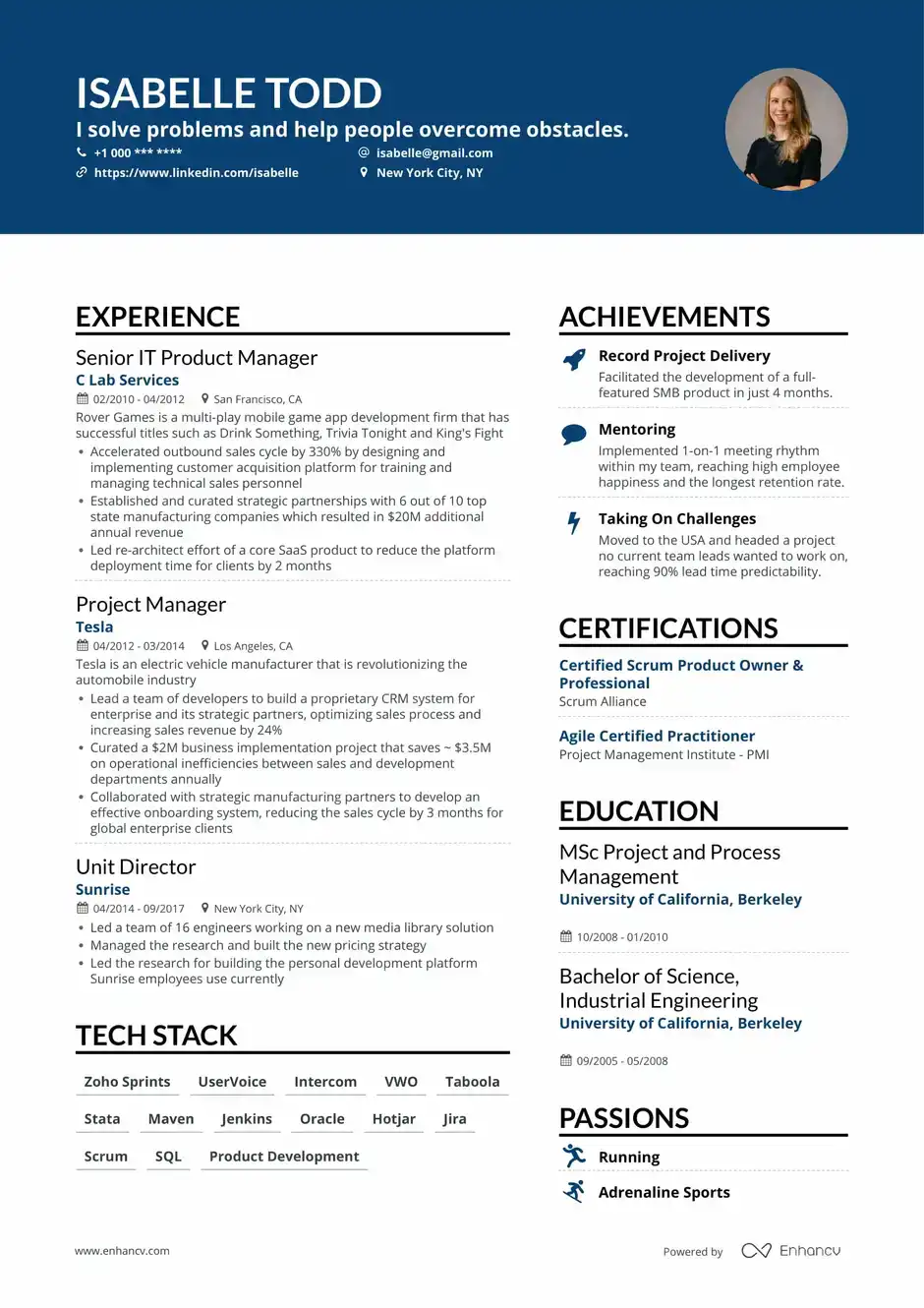 Detail Resume Template With Picture Nomer 14