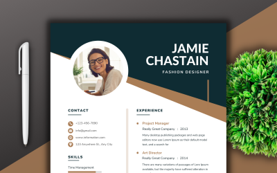 Detail Resume Template With Picture Nomer 18