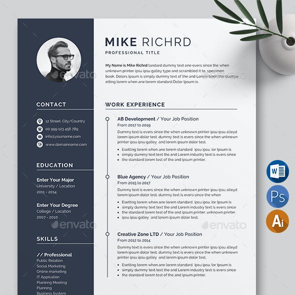 Detail Resume Template With Picture Nomer 24