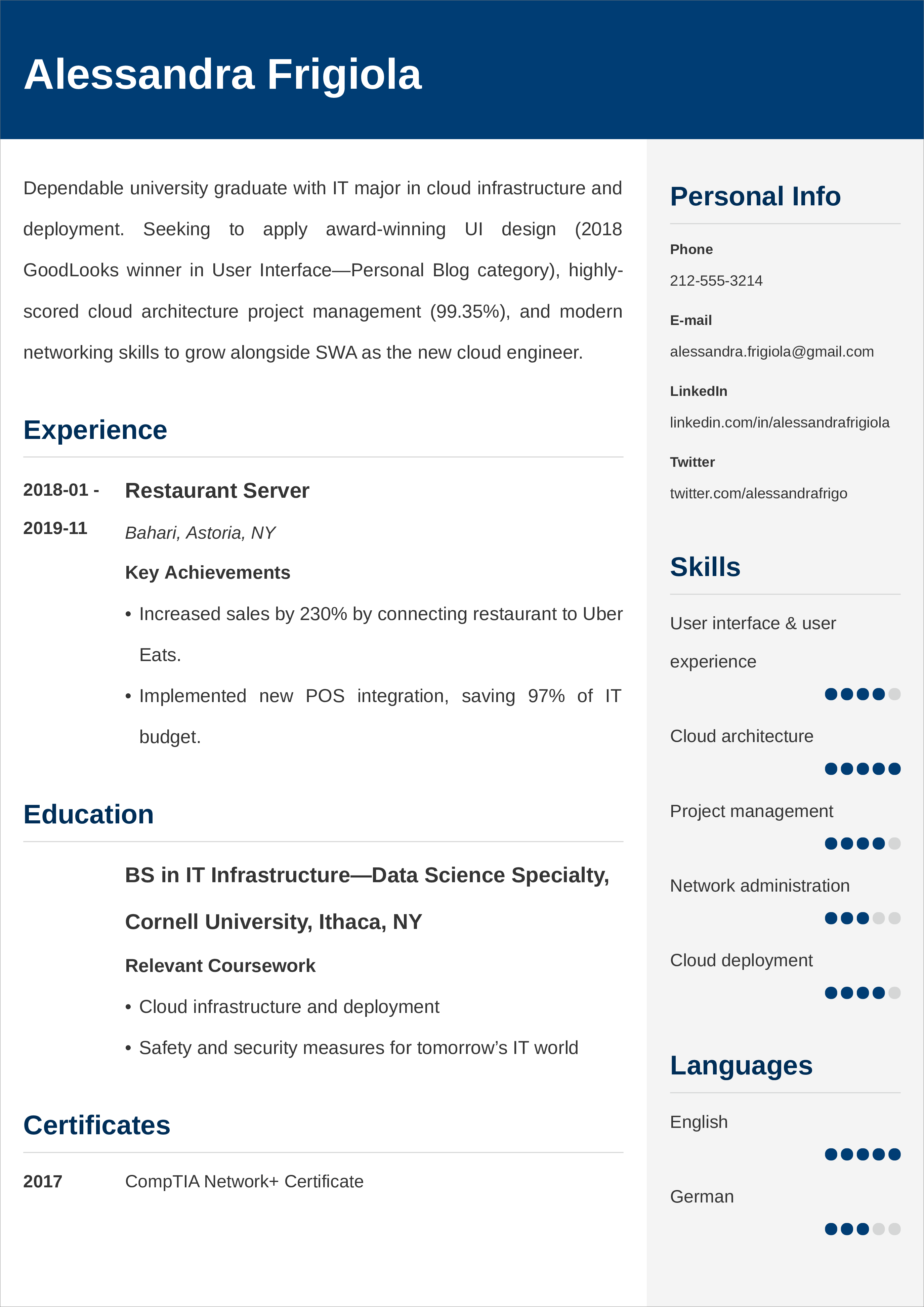 Detail Resume Template With Picture Nomer 40