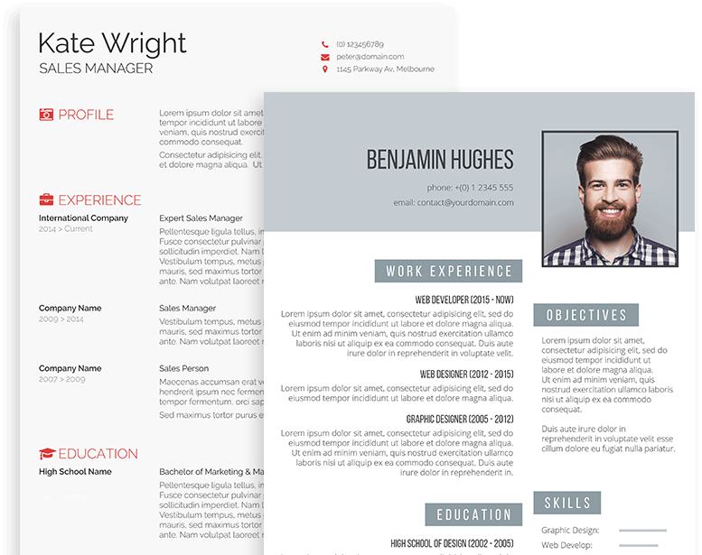 Detail Resume Template With Picture Nomer 41