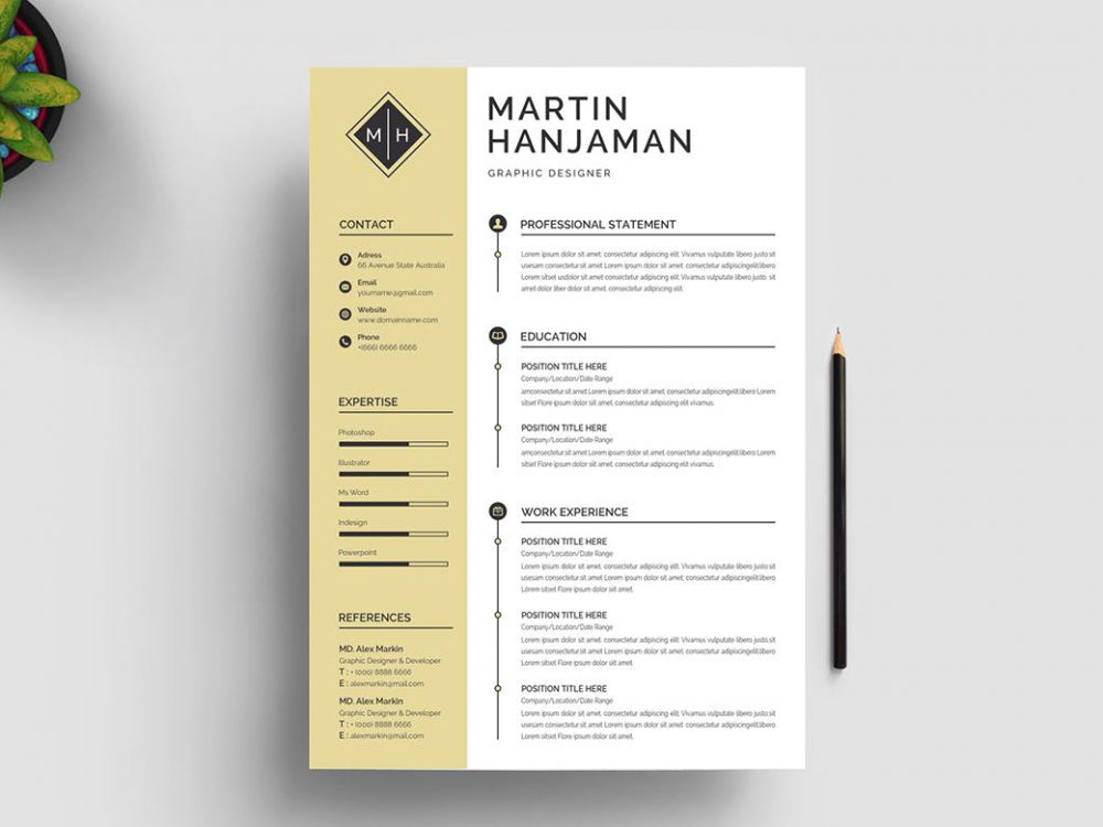 Detail Resume Template With Picture Free Download Nomer 12